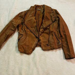 Bagatelle Camel Faux Leather Jacket